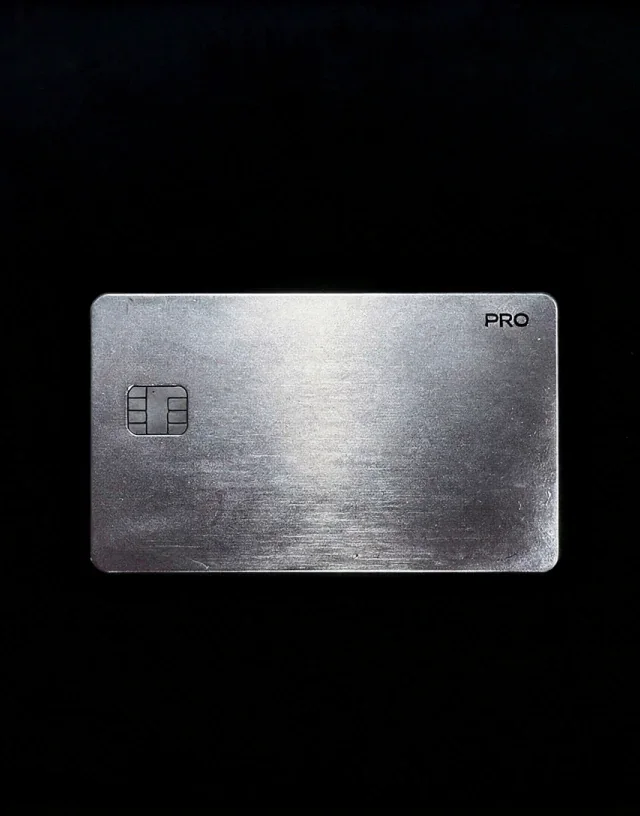 Borderless Banking PRO metal card, Steel finish