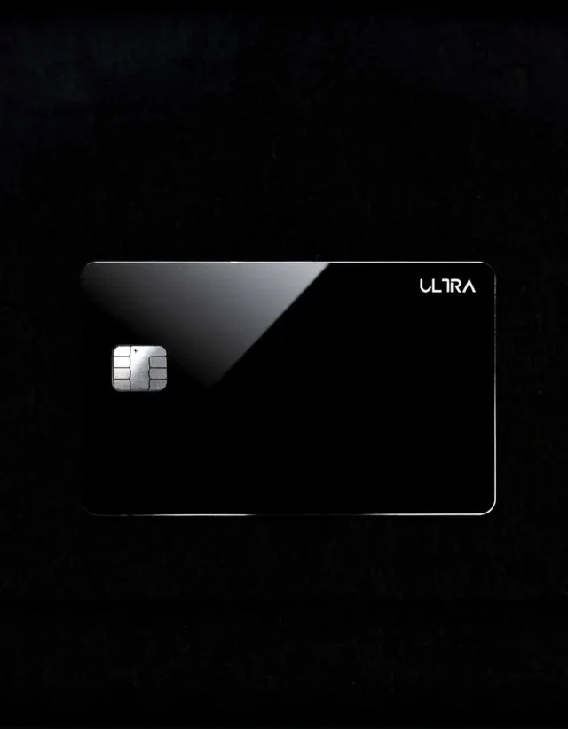 Borderless Banking ULTRA metal card, Gloss finish