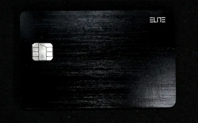 ELITE metal card, brushed black finish