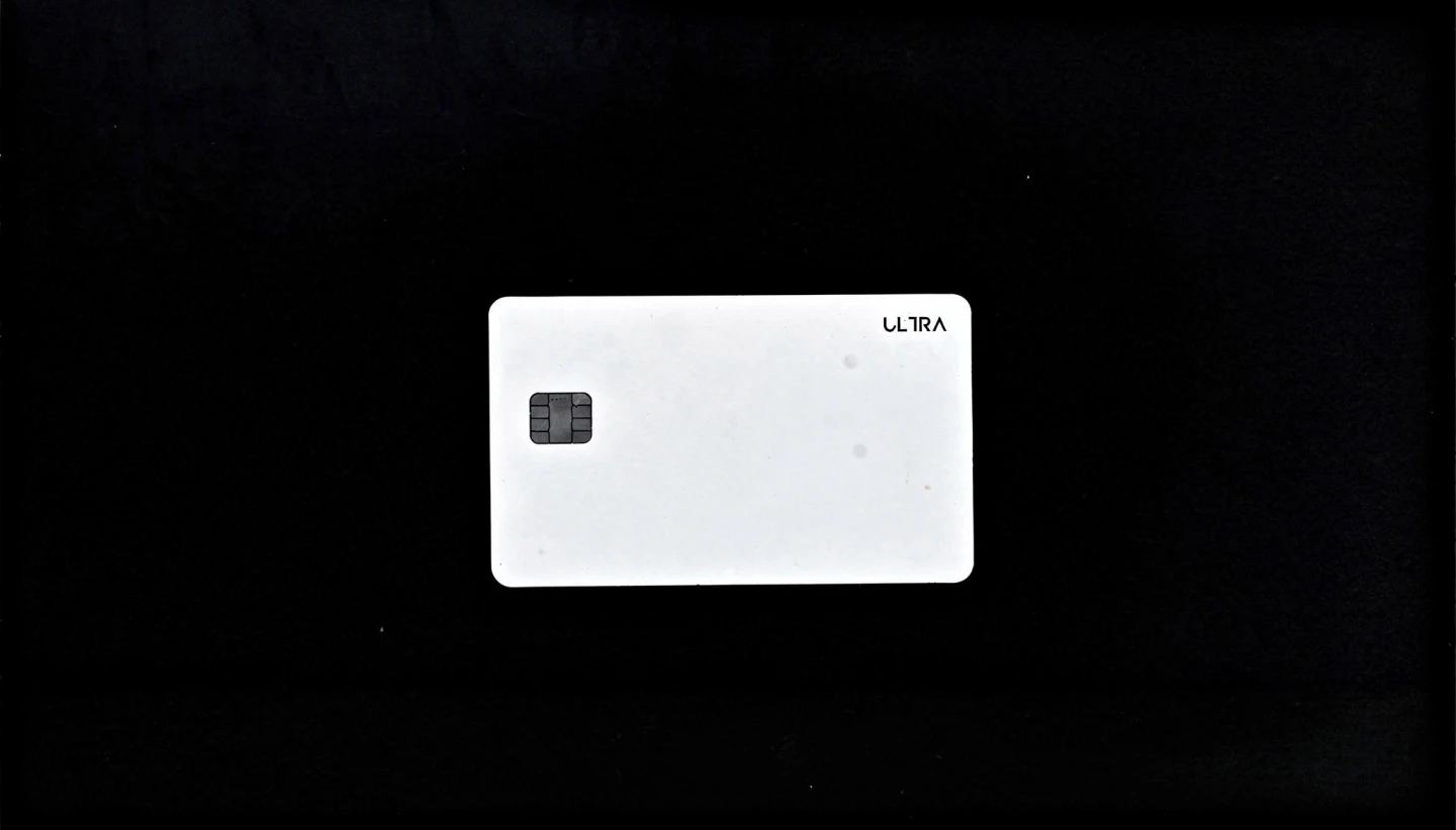 Borderless Banking ULTRA metal card, White finish