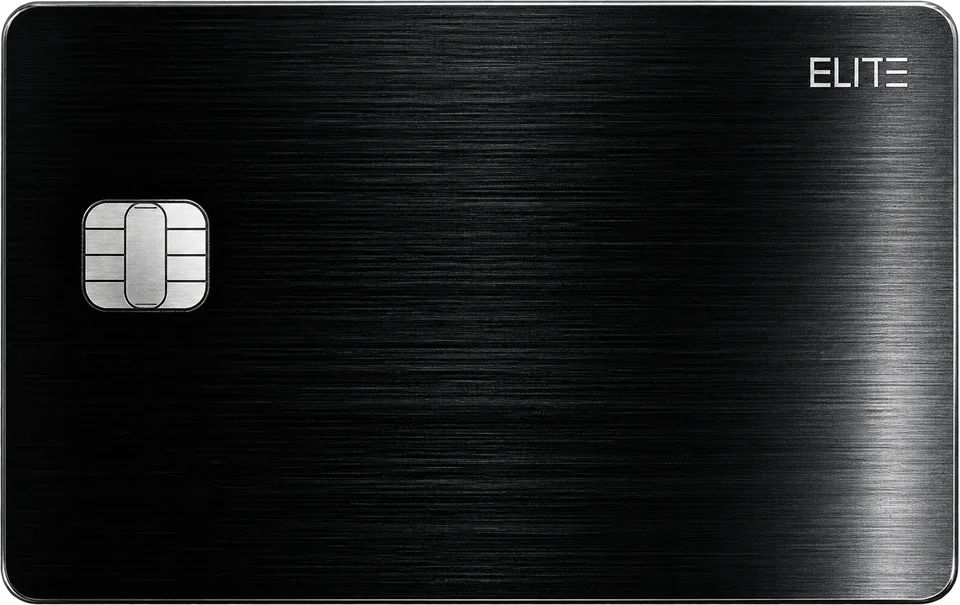 ELITE metal card, Brushed black, product visualisation