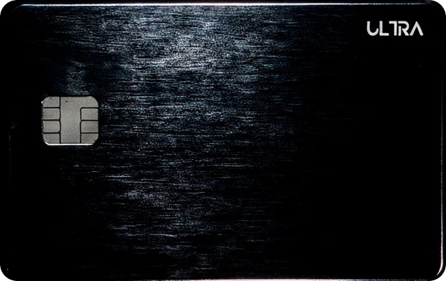 Borderless Banking ULTRA metal card, Brushed black
