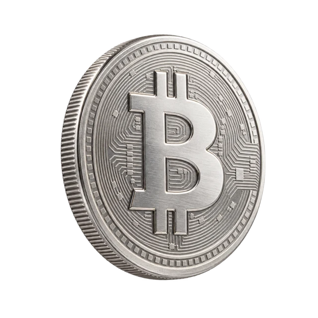 Silver Bitcoin coin